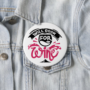 Badge Rond 10 Cm Cuire au vin