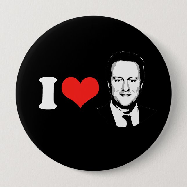 Badge Rond 10 Cm David Cameron (Devant)