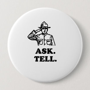 Badge Rond 10 Cm Demandez. Le dites