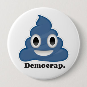 Badge Rond 10 Cm Democrap Emoji