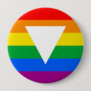 Badge Rond 10 Cm Design triangle gay pride