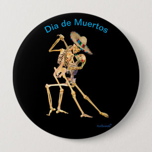 Badge Rond 10 Cm Dia de Muertos