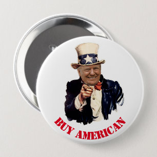 BADGE ROND 10 CM DONALD TRUMP 2020 ACHETER AMÉRICAIN