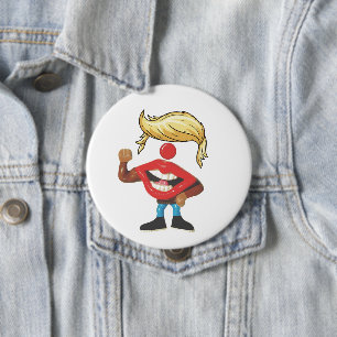 Badge Rond 10 Cm Donald Trump face clown