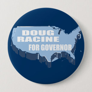 BADGE ROND 10 CM DOUG RACINE POUR LE GOUVERNEUR