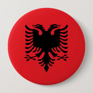 Badge Rond 10 Cm Drapeau albanais