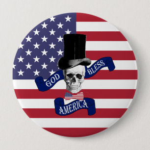 Badge Rond 10 Cm Drapeau américain patriotique