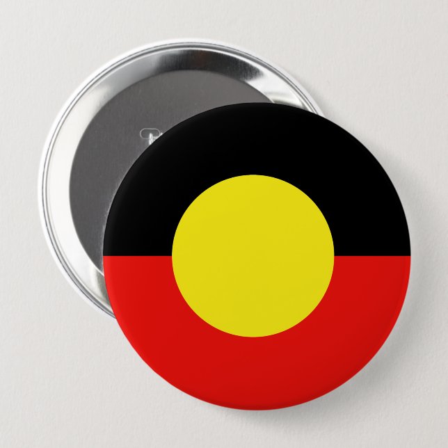 Badge Rond 10 Cm Drapeau autochtone (Devant & derrière)