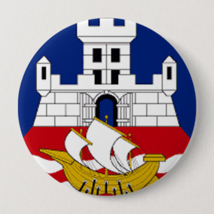 Badge Rond 10 Cm Drapeau de Belgrade