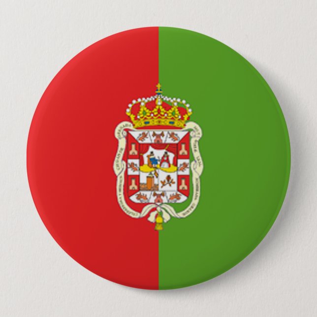 Badge Rond 10 Cm Drapeau de Grenade (Devant)