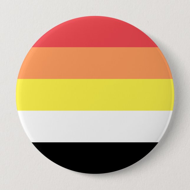 Badge Rond 10 Cm Drapeau de la fierté akoisexuelle (Devant)