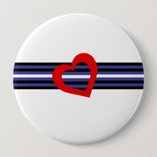 Badge Rond 10 Cm Drapeau de la Fierté en cuir