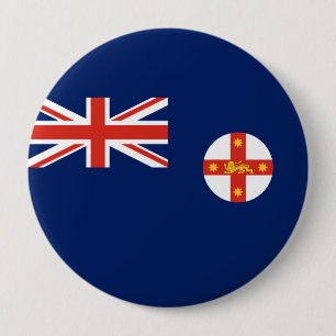 Badge Rond 10 Cm Drapeau de la Nouvelle-Galles du Sud (État austral