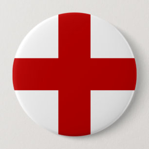 Badge Rond 10 Cm Drapeau de l'Angleterre ou croix de Saint-Georges