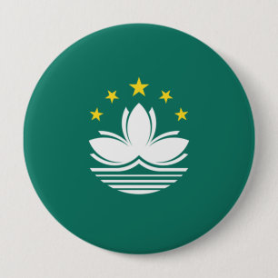 Badge Rond 10 Cm Drapeau de Macao (Région chinoise)