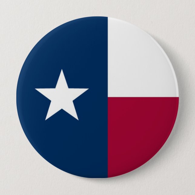 Badge Rond 10 Cm Drapeau d'état du Texas (Devant)
