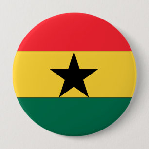 Badge Rond 10 Cm Drapeau du Ghana
