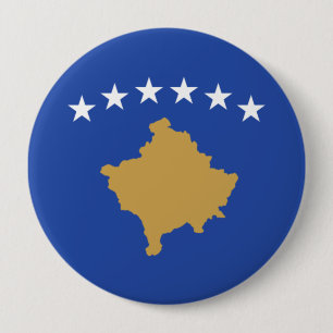 Badge Rond 10 Cm Drapeau du Kosovo