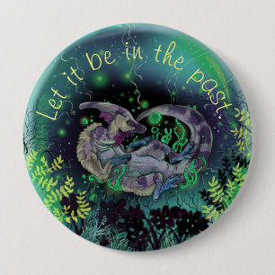 Badge Rond 10 Cm Duckbill Dinosaur