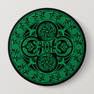 Badge Rond 10 Cm Eire : Ambigramme irlandais celtique