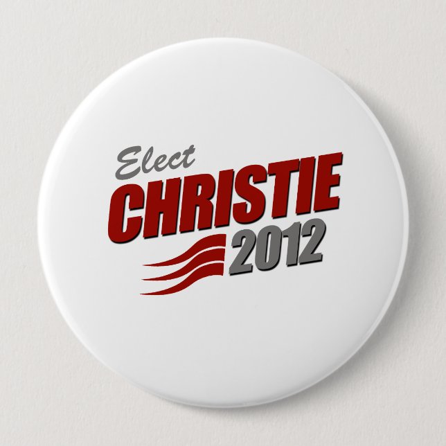 BADGE ROND 10 CM ÉLECTION CHRIS CHRISTIE (Devant)