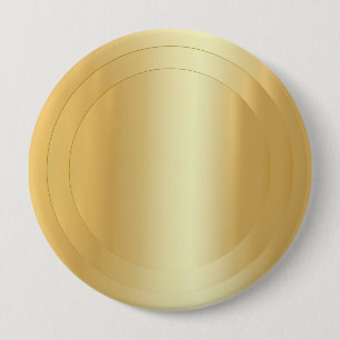 Badge Rond 10 Cm Élégant Modèle d'or Blank Faux Ajouter votre te
