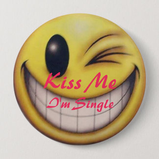 Badge Rond 10 Cm Embrassez-moi Im simple - customisé