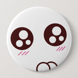 Badge Rond 10 Cm Emoji mignon de chaton de Kawaii