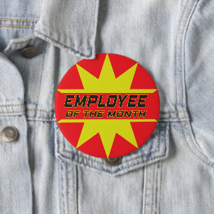 Badge Rond 10 Cm Employé du mois