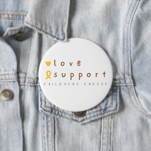 Badge Rond 10 Cm enfant cancer soutien amour Bouton moderne