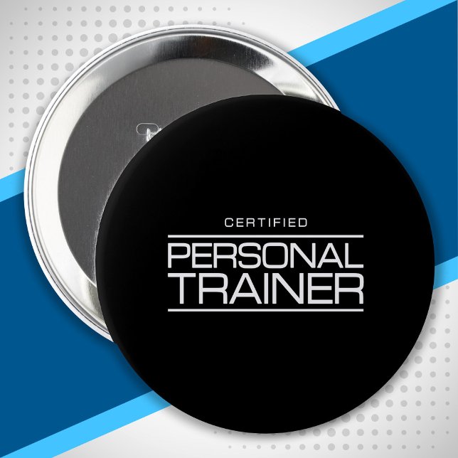 Badge Rond 10 Cm Entraîneur personnel certifié pour la santé (Créateur téléchargé)