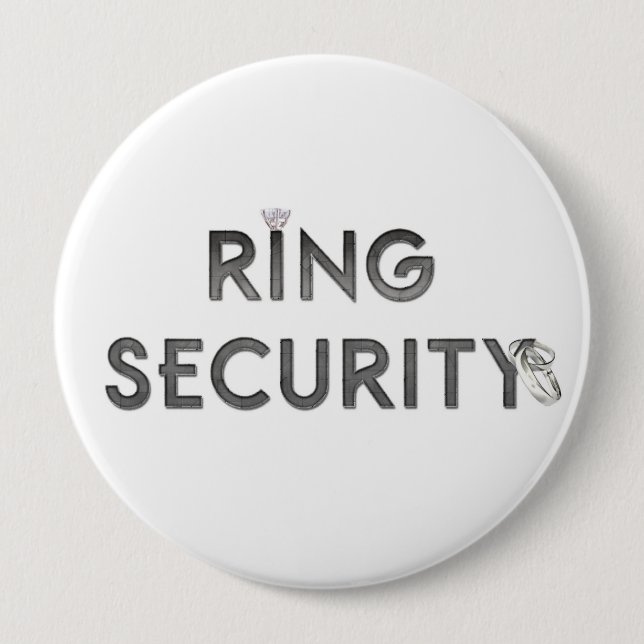 Badge Rond 10 Cm Épousant la "SÉCURITÉ d'ANNEAU " (Devant)