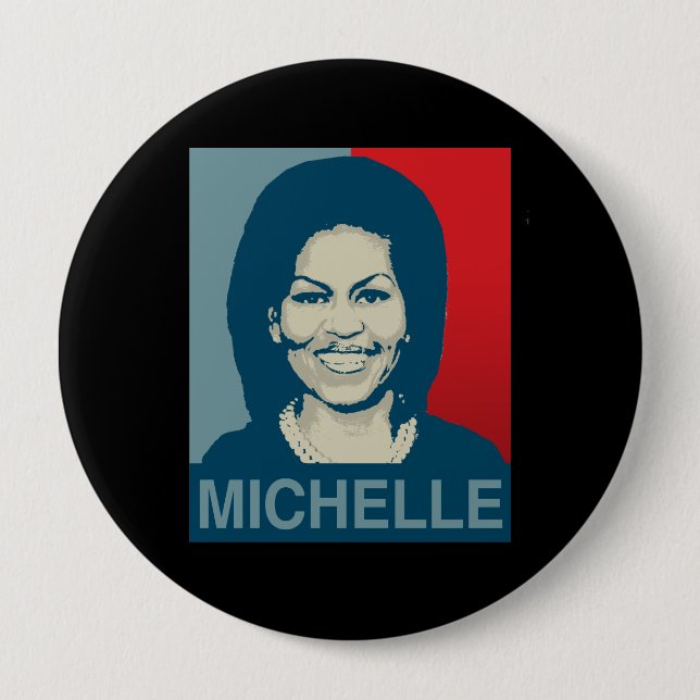 BADGE ROND 10 CM ESPOIR DE MICHELLE OBAMA - .PNG (Devant)