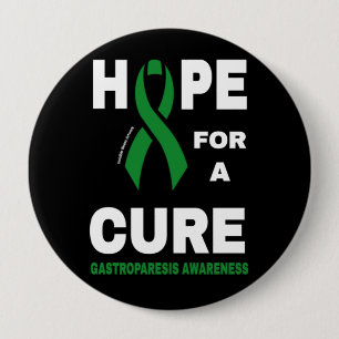 Badge Rond 10 Cm Espoir D'Un Traitement...Bouton Gastroparesis
