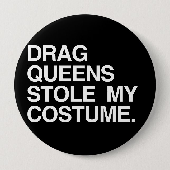 BADGE ROND 10 CM ÉTOLE DE QUEENS D'ENTRAVE MON COSTUME (Devant)