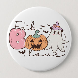 Badge Rond 10 Cm Fabuleux Halloween