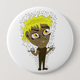 Badge Rond 10 Cm Farty Fingers Chibi