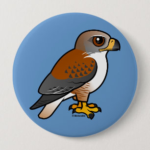 Badge Rond 10 Cm Faucon ferrugineux