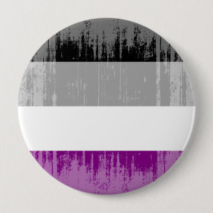 Badge Rond 10 Cm Fierté asexuelle vintage
