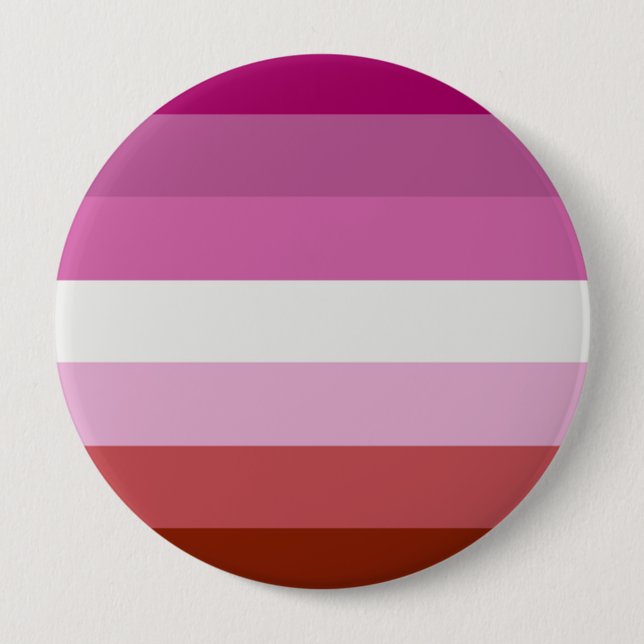 Badge Rond 10 Cm Fierté du drapeau lesbien LGBTQ (Devant)