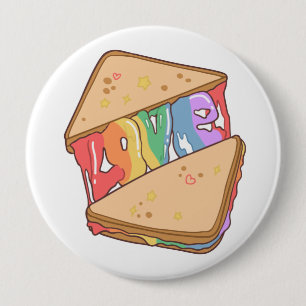 Badge Rond 10 Cm Fierté. L'amour est l'amour. Très gentil. Rainbow