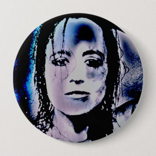 Badge Rond 10 Cm Fille numérique