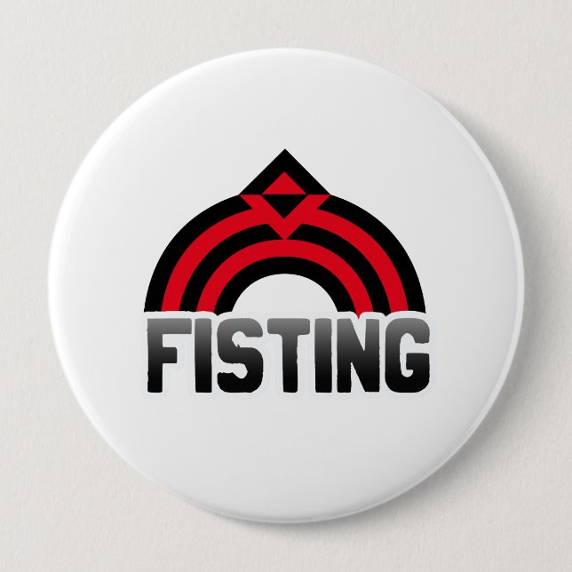 BADGE ROND 10 CM FIST RAINBOUR (Devant)
