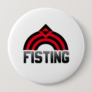 BADGE ROND 10 CM FIST RAINBOUR