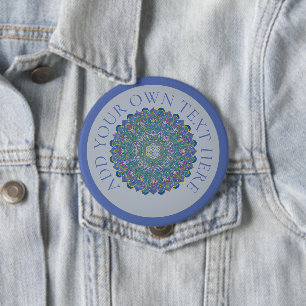 Badge Rond 10 Cm Fleur De Vie - Mandala India Style 1
