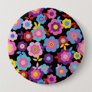 Badge Rond 10 Cm Fleurs de printemps d'Eilin