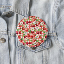 Badge Rond 10 Cm Fleurs et Fruits