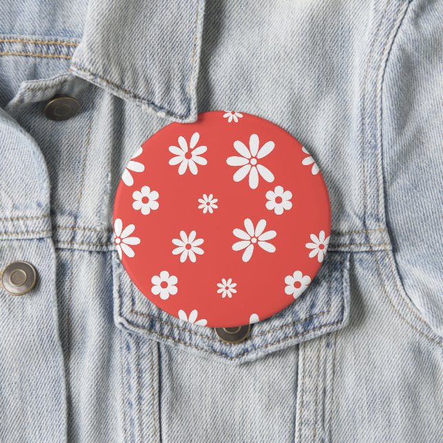 Badge Rond 10 Cm Fleurs et pétales 1 (En situation)