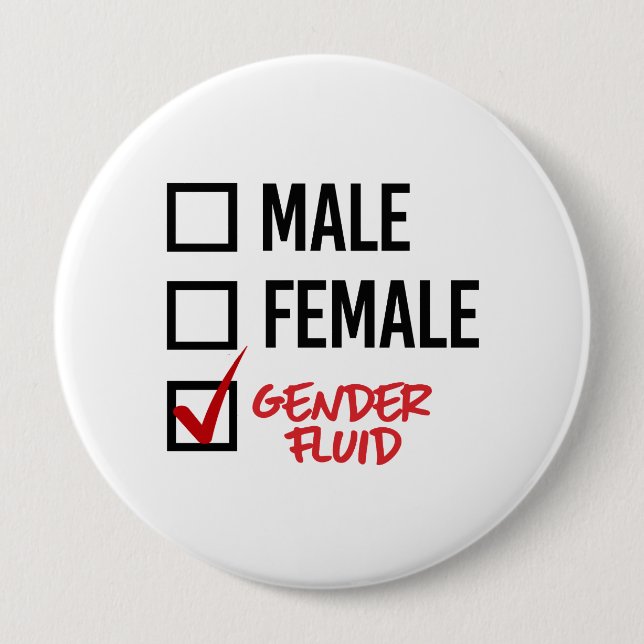 Badge Rond 10 Cm Fluide de genre - ne vous inquiétez pas de mon (Devant)