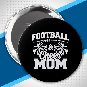 Badge Rond 10 Cm Football et Cheer Mom - Sports lycéens